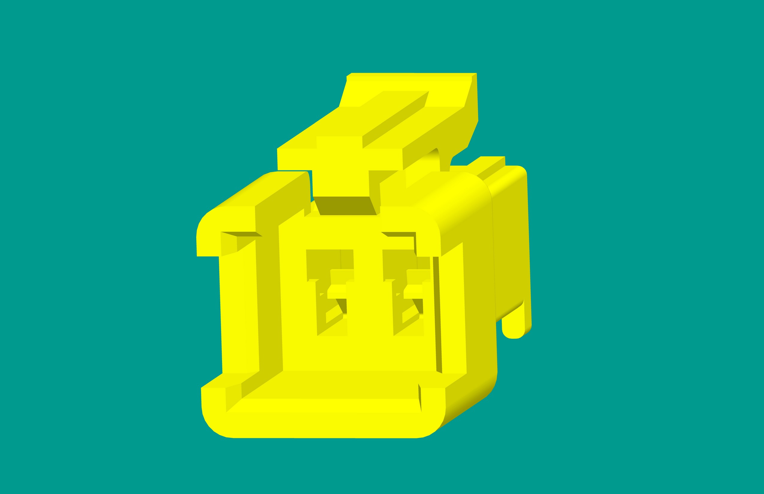 SMR-2孔塑殼C型插座/黃色/